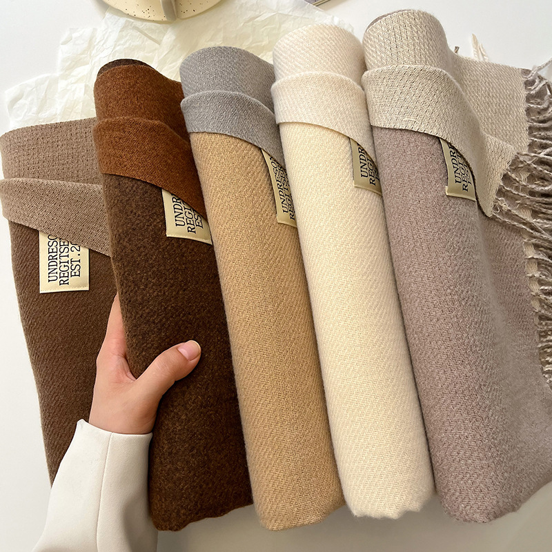 Cashmere Pashmina Wrap - Sciarpa Calda in Cashmere a Tinta